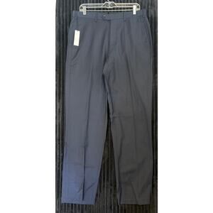 J.Hilburn Italian Fabric Men Trouser/Pant Lined Navy Blue Sz 35X32 100% Wool NWT